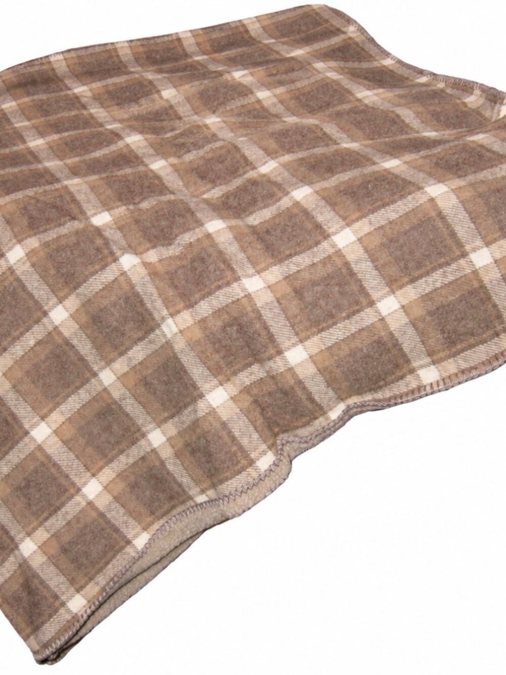 Woolrich 90x90 Inch Blanket Wool Fleece Backing Plaid Heavy Thick Large Warm USA